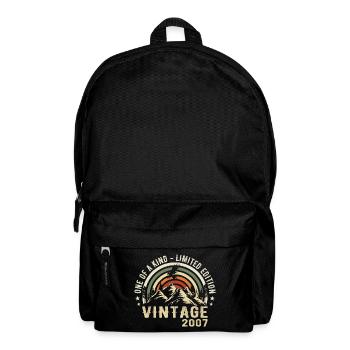 Né en 2007 Vintage 2007 Anniversaire Rétro 2007 - Sac à dos - noir - Devant