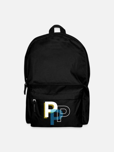 Anfangsbuchstabe P - Rucksack - Schwarz