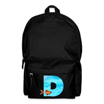 poisson rouge d - Sac à dos - noir - Devant