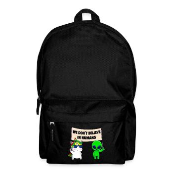 Wir glauben nicht an Menschen - Rucksack - Schwarz - Vorne