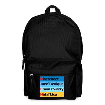 Jeux de mots musicale - Sac à dos - noir - Devant