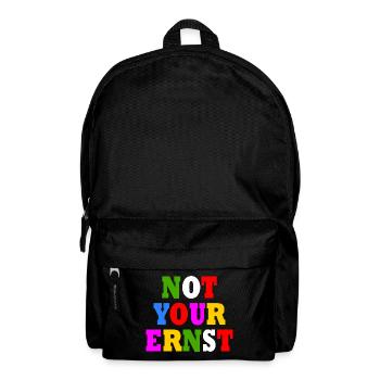 Not your ernst - Rucksack - Schwarz - Vorne