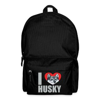 Husky Glitter Dog Owner Dog Hair - Backpack - black - Front