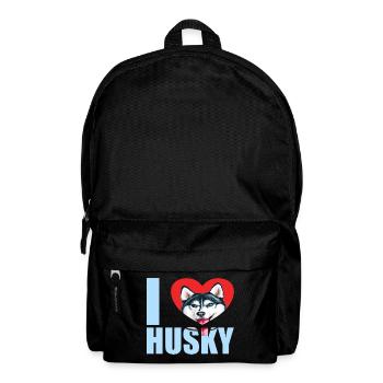 Husky Glitter Dog Owner Dog Hair - Backpack - black - Front