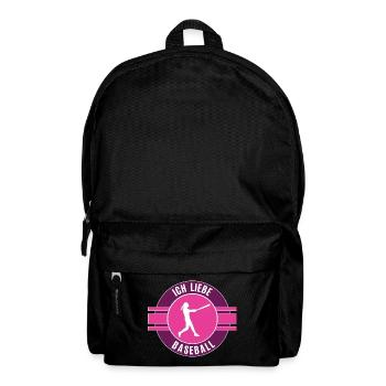 Ich Liebe Baseball Baseballerin Team Mannschaft - Rucksack - Schwarz - Vorne