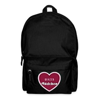 Winzer Mädchen Kind Winzermädchen Winzerin - Rucksack - Schwarz - Vorne