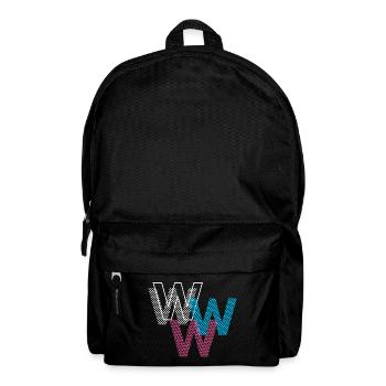 W Buchstabe - Rucksack - Schwarz - Vorne