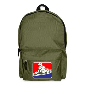 Kart Go-Kart Racing | Colors can be changed - Backpack - olive green - Front