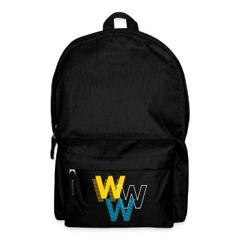 W Lettering Design Geschenke - Rucksack - Schwarz - Vorne
