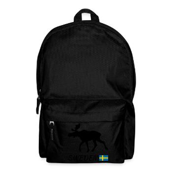 Elch, Schweden - Rucksack - Schwarz - Vorne