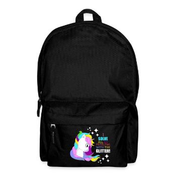 Problème de glitter de licorne - Sac à dos - noir - Devant