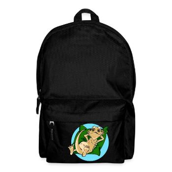 Bearded dragon cool on pillow reptile reptile - Backpack - black - Front