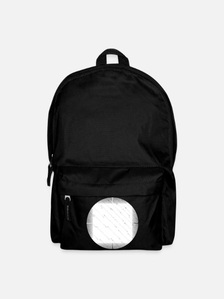 Blanc rond, blanc rond. - Sac à dos - noir