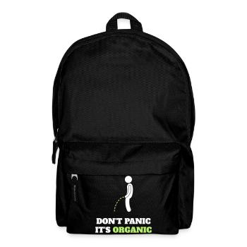 Keine Panik, es ist organisch! - Rucksack - Schwarz - Vorne