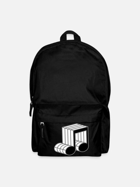 musiknote muster symbol kontur 3d zeichen party mu - Rucksack - Schwarz