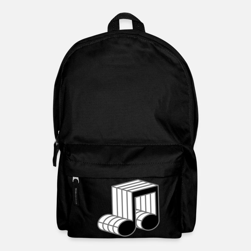 musiknote muster symbol kontur 3d zeichen party mu - Rucksack - Schwarz