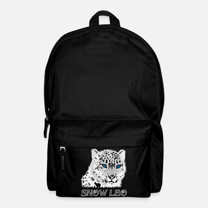 Léopard des neiges gros chat - Sac à dos - noir
