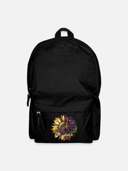 They whispered to her quote Sunflower - Backpack - black