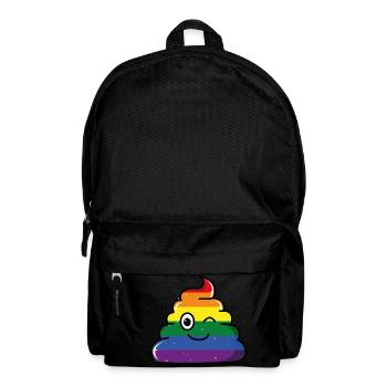 LGBT Poop - Rucksack - Schwarz - Vorne