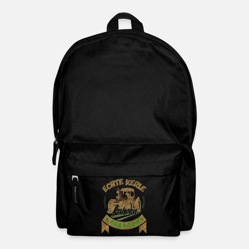 Echte Kerle fahren Traktor Landwirt Bauer Geschenk - Rucksack - Schwarz