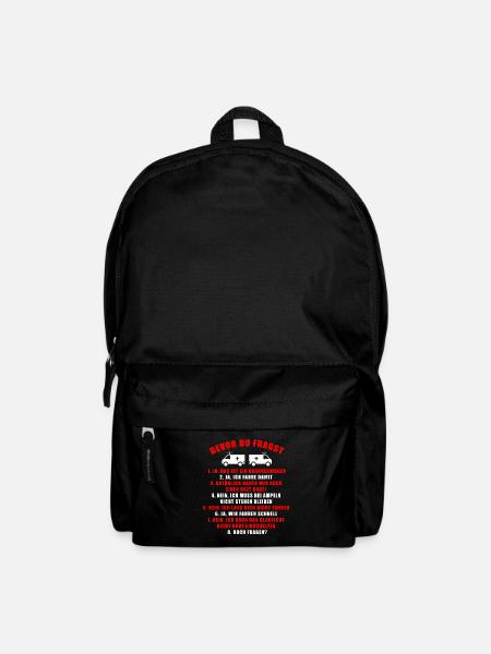 Beruf Rettungswagen Notfall Spruch Geschenk - Rucksack - Schwarz