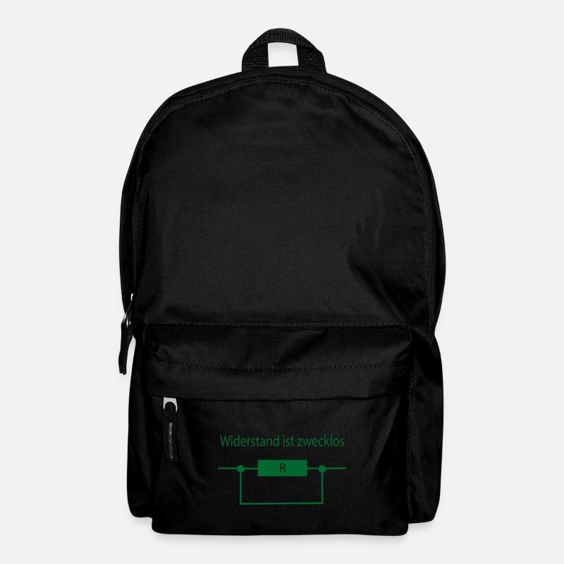 Widerstand ist zwecklos Geschenk Elektriker Spruch - Rucksack - Schwarz