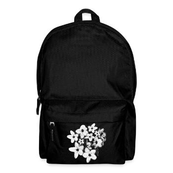 Spring look, floral cutout black and white - Backpack - black - Front
