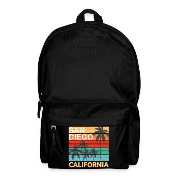 San Diego California Colorful Vintage - Rucksack - Schwarz - Vorne