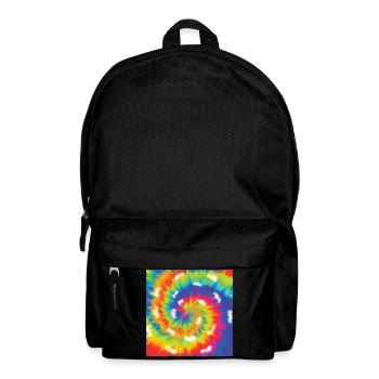Krawatte Farbstoff Muster - Regenbogen bunte Kunst-Liebhaber-Geschenk - Rucksack - Schwarz - Vorne