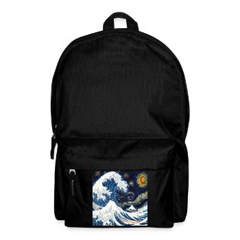Kanagawa Waves, Japanese, Great Wave, Nature Lover - Backpack - black - Front