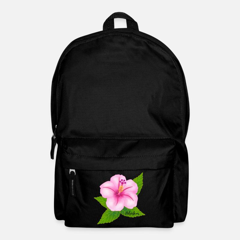 Hibiskus - Rucksack - Schwarz