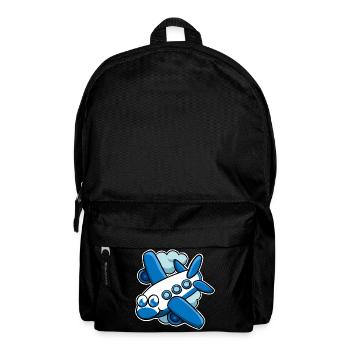 Flugzeug - Rucksack - Schwarz - Vorne