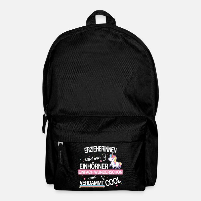 Erzieher Erzieherin Kindergärtnerin Spruch Beruf - Rucksack - Schwarz