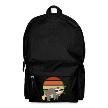 Chill Sloth Sonnenuntergang Design - Rucksack - Schwarz - Vorne