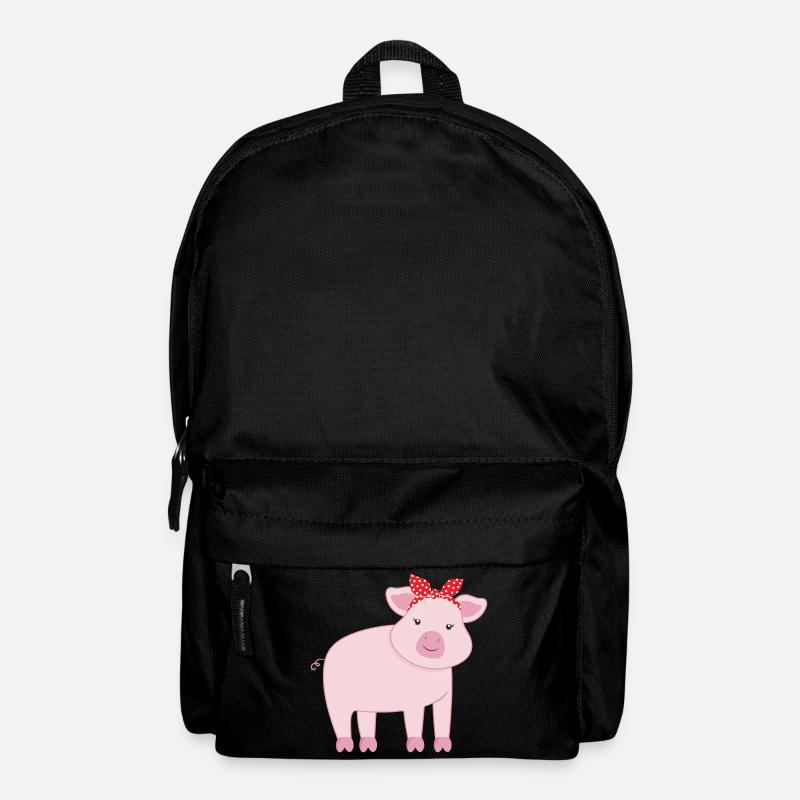 Schwein Schweine - Rucksack - Schwarz