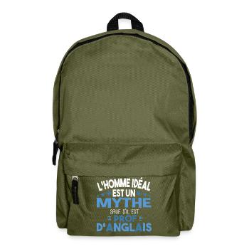 Prof d'anglais professeur cadeau humour homme - Sac à dos - vert olive - Devant