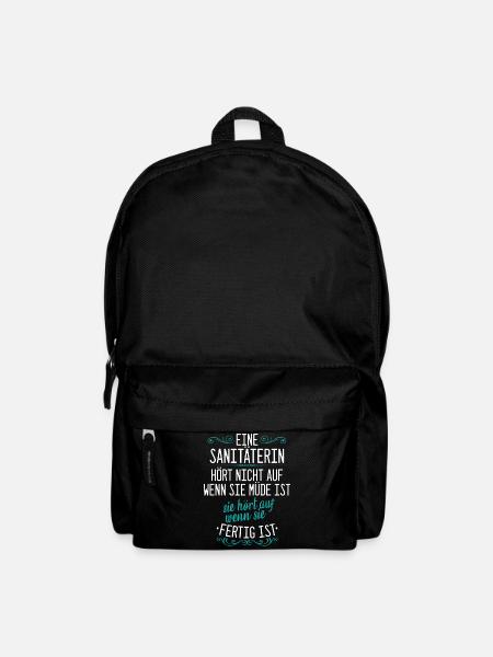 Sanitäter Rettungssanitäterin Sanitäterin Spruch - Rucksack - Schwarz