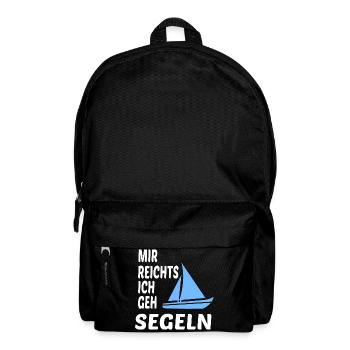 Mir reichts Ich geh Segeln Segelboot Segler - Rucksack - Schwarz - Vorne