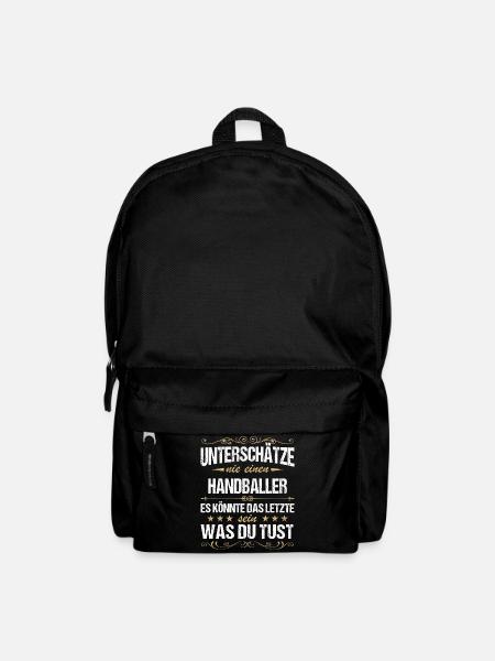 Handball Handballer Handballspieler Spruch - Rucksack - Schwarz