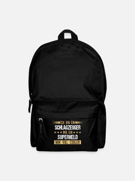 Schlagzeug Schlagzeuger Drummer Instrument Spruch - Rucksack - Schwarz