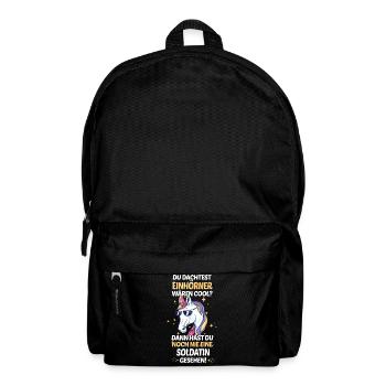 Soldat Militär Armee Soldaten Offizier Spruch - Rucksack - Schwarz - Vorne