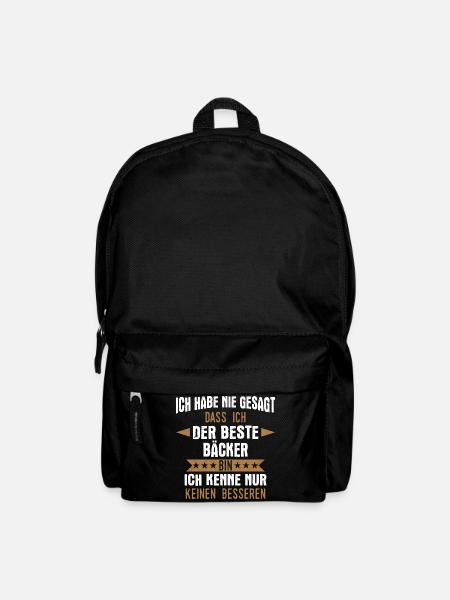 Bäcker Bäckerin Bäckerei Beruf Spruch - Rucksack - Schwarz