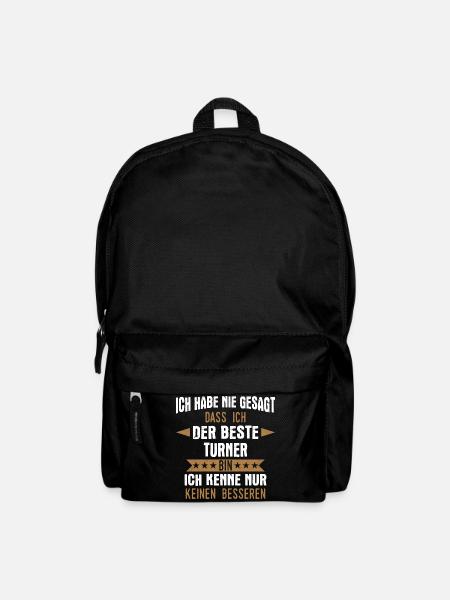 Turnen Turner Bodenturnen Geräteturnen Spruch - Rucksack - Schwarz