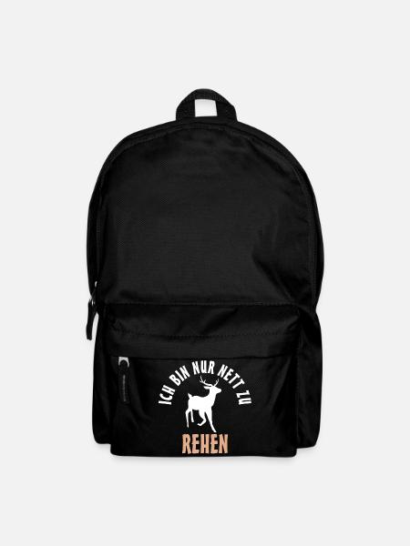 Ich bin nur nett zu Rehen Reh - Rucksack - Schwarz
