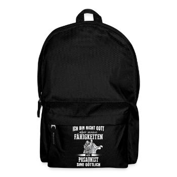Posaune Posaunist Instrument Spruch - Rucksack - Schwarz - Vorne