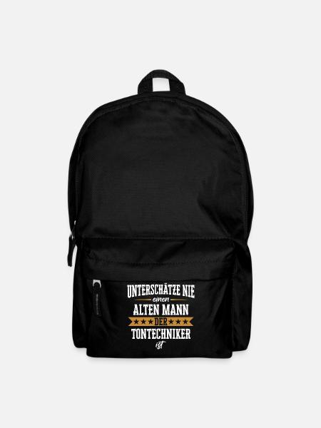 Tontechniker Tontechnik Toningenieur Beruf Spruch - Rucksack - Schwarz