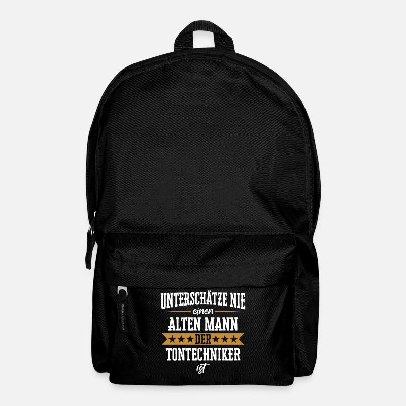 Tontechniker Tontechnik Toningenieur Beruf Spruch - Rucksack - Schwarz