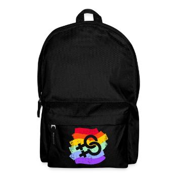 LGBT LGBTQ Regenbogenflagge Frauen Lesben - Rucksack - Schwarz - Vorne