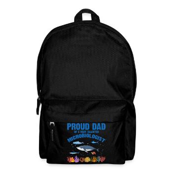 Proud Dad Microbiology Biology Biologist Sea - Backpack - black - Front