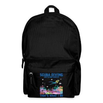 Diving Diver Marine Biologist Marine Biology Ocean - Backpack - black - Front